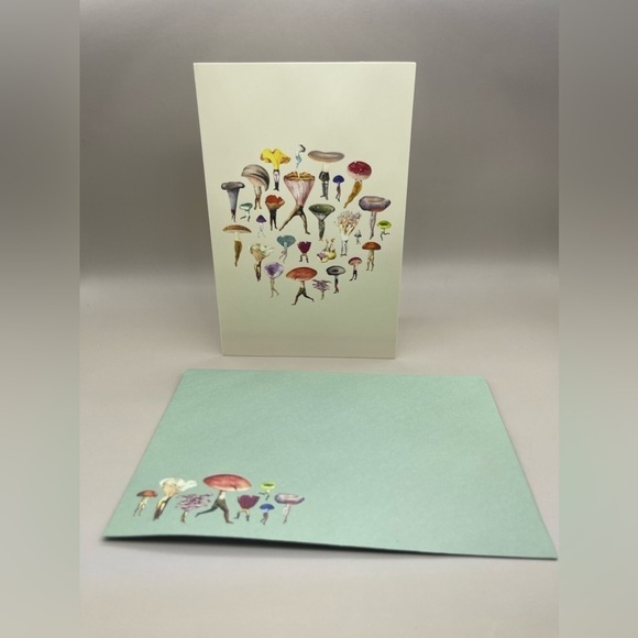 Art of Nature Mushroom Blank Greeting Card, Cream, Bundle Item - Picture 2 of 5